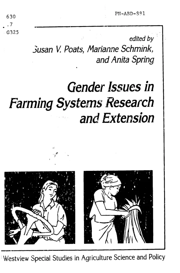 Gender issues in farming systems research and extension