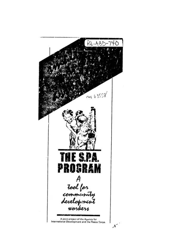 Small project assistance -- the S.P.A. program : a tool for community development workers