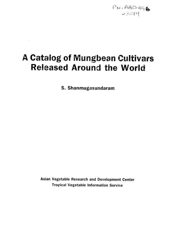 Catalog of mungbean cultivars released around the world