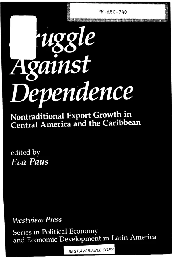 Struggle against dependence : nontraditional export growth in Central America and the Caribbean