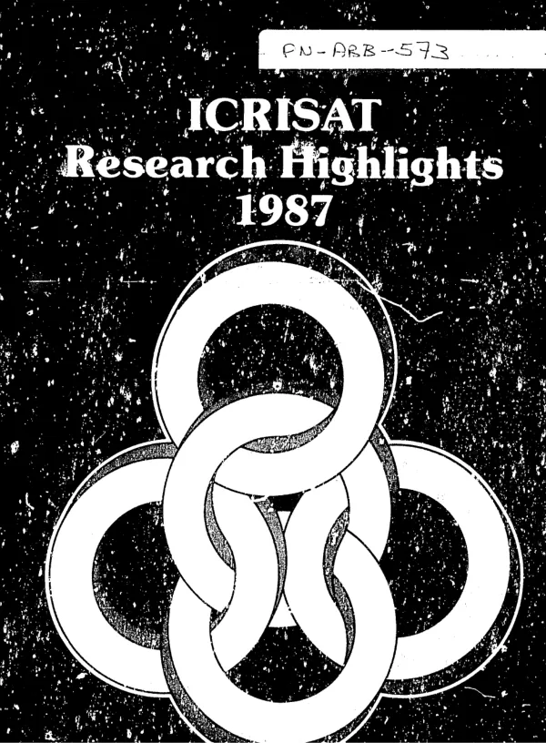 ICRISAT research highlights 1987