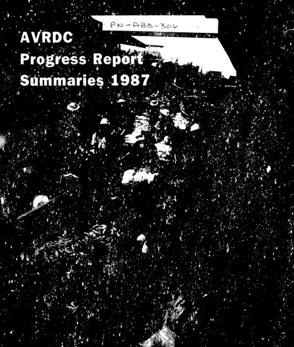 AVRDC progress report summaries, 1987
