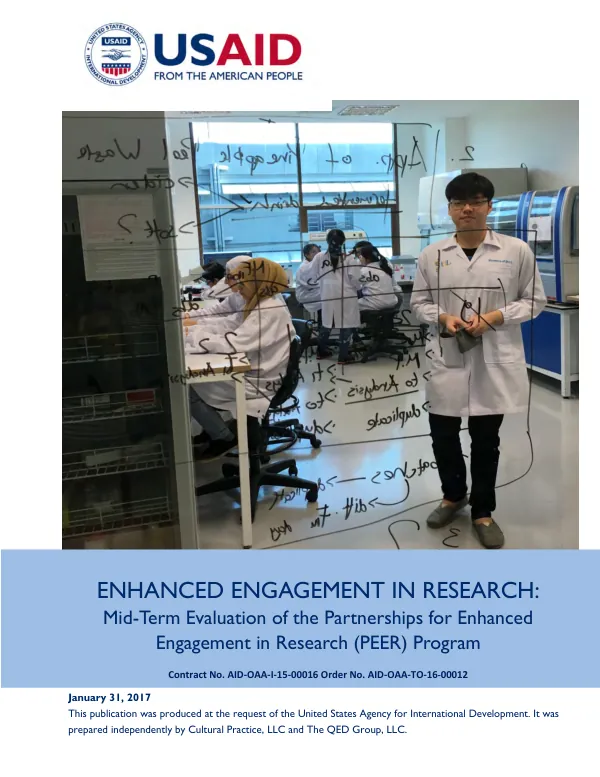Mid-term evaluation of the partnerships for enhanced engagement in research (PEER) program