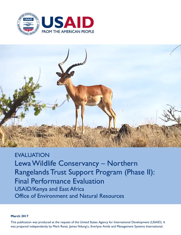 Northern Rangelands Trust : final performance evaluation
