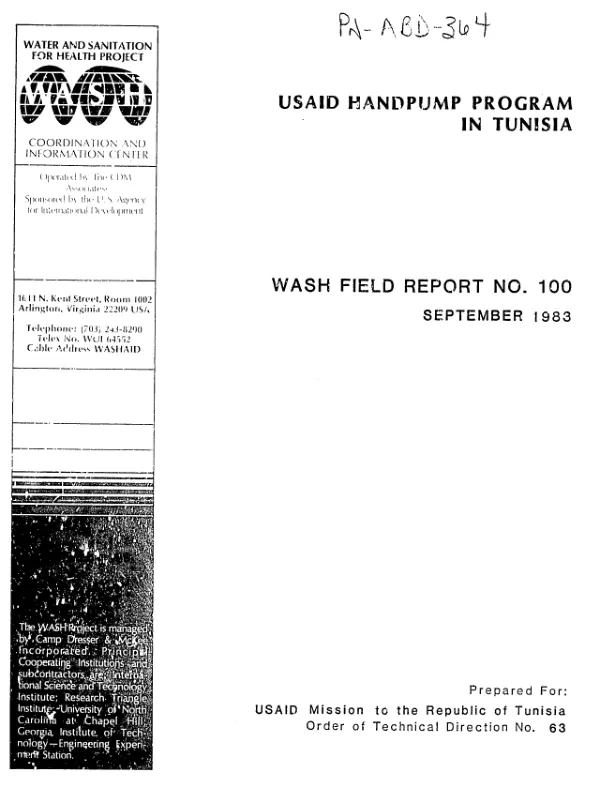 USAID handpump program in Tunisia