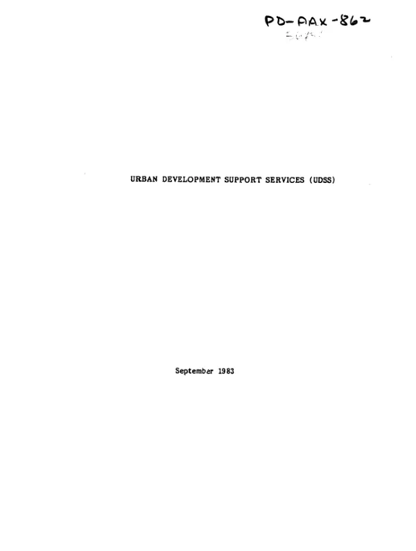 Urban development support services