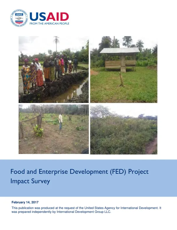 Food and enterprise development (FED) project impact survey