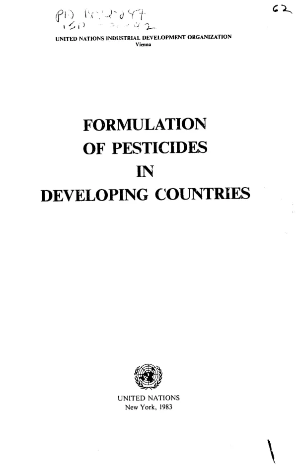 Formulation of pesticides in developing countries