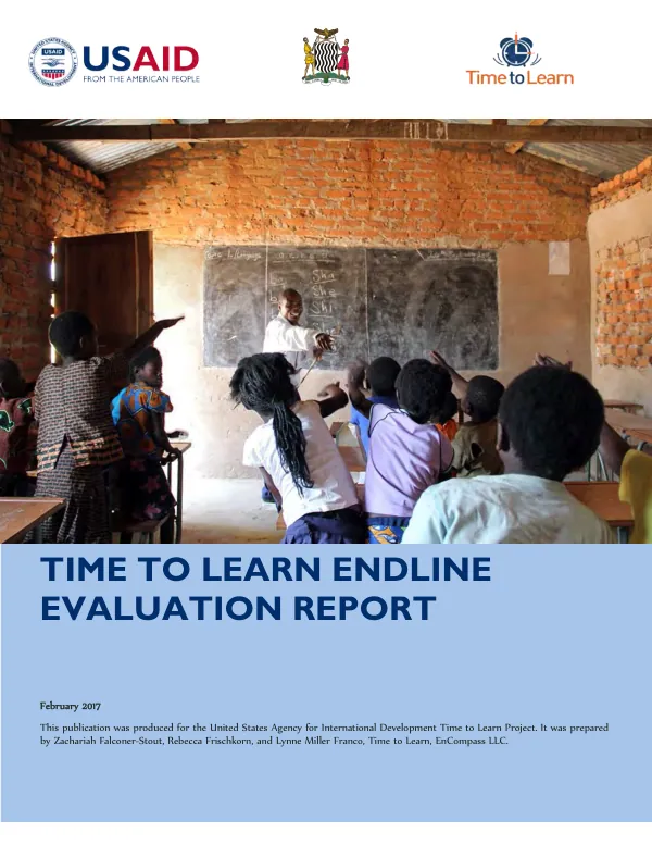 Time to learn endline evaluation report
