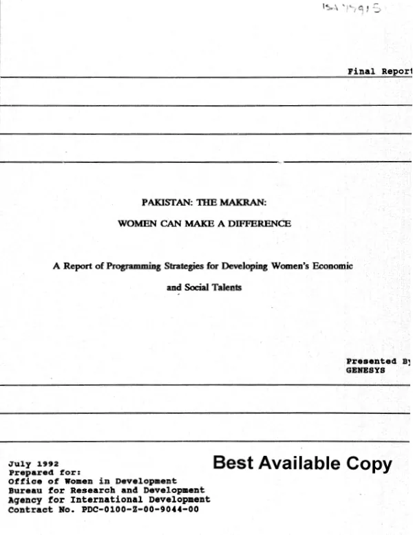 Definition of the private sector and the environment for its development