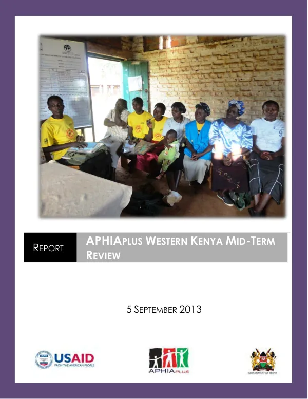 Report : APHIAplus western Kenya mid-term review