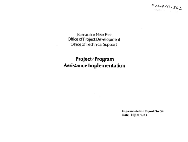 Project/program assistance implementation