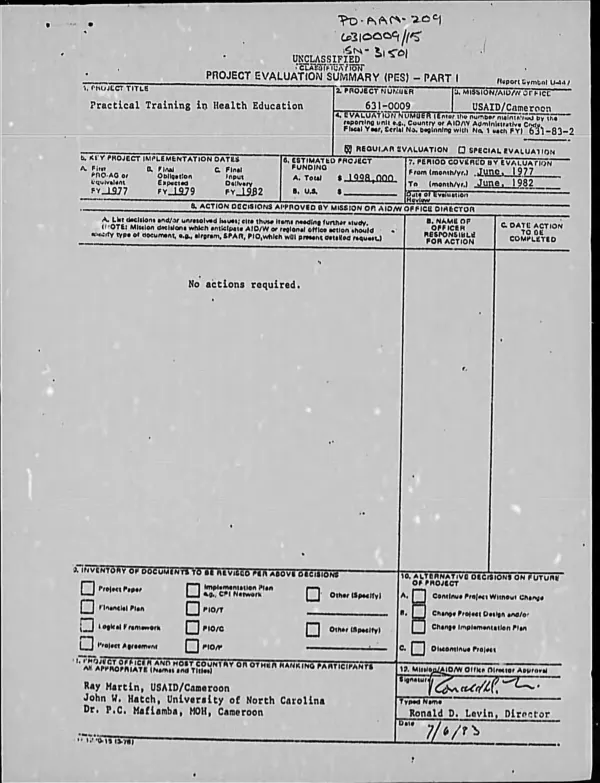Patrick J. Leahy War Victims Fund : portfolio synopsis, Spring 2000
