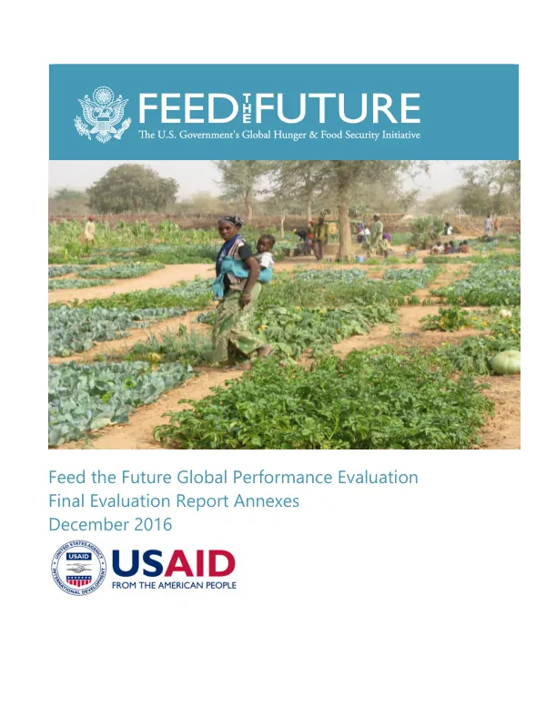 Feed the Future global performance evaluation : final evaluation report annexes