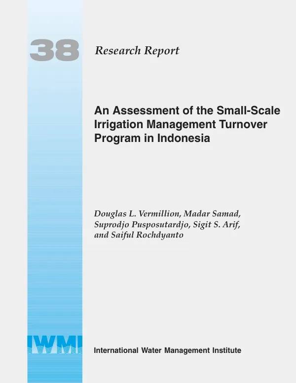 Assessment of the small-scale irrigation management turnover program in Indonesia