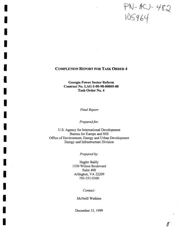 Completion report for task order 4 : final report
