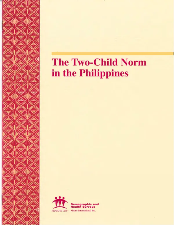 The two-child norm in the Philippines