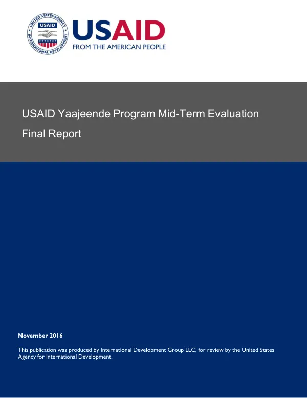 USAID yaajeende program mid-term evaluation : final report