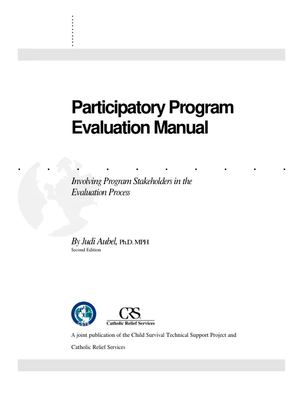 Participatory program evaluation manual : involving program stakeholders in the evaluation process