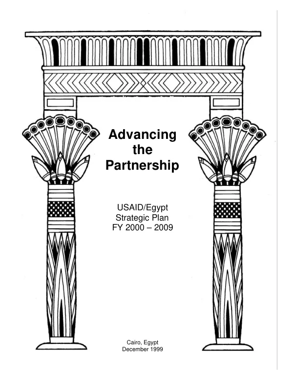 Advancing the partnership : USAID/Egypt strategic plan FY 2000-2009