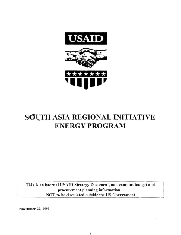 South Asia regional initiative energy program