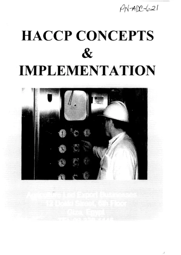 HACCP concepts & implementation