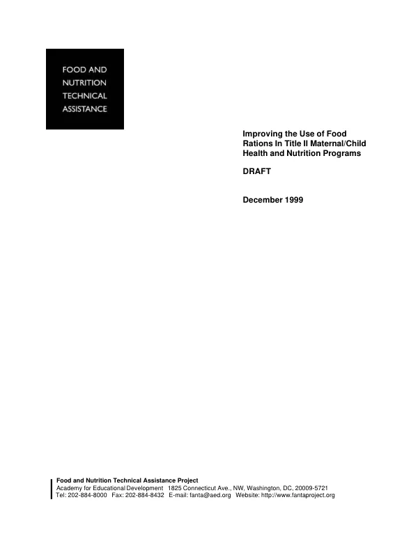 Women and infant nutrition field support project (WINS) : annual report -- November 1990 - September 1991