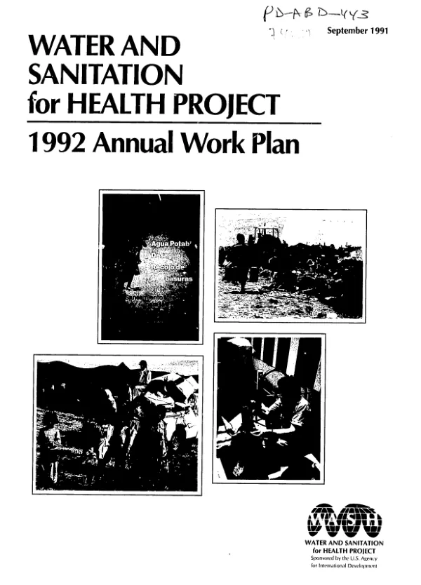 Water and sanitation for health project : 1992 annual work plan