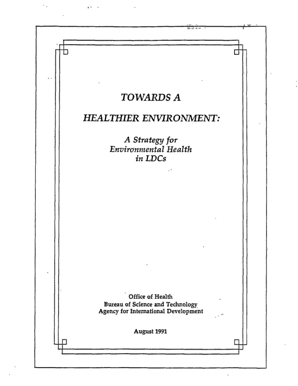 Towards a healthier environment : a strategy for environmental health in LDCs