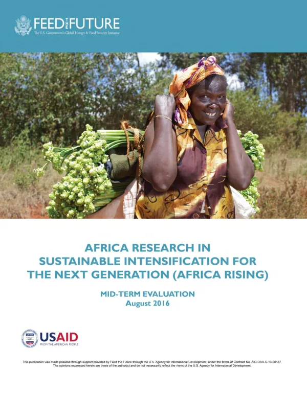 Africa research in sustainable intensification for the next generation (Africa RISING) : mid-term evaluation