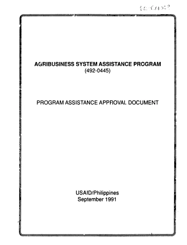 Agribusiness system assistance program