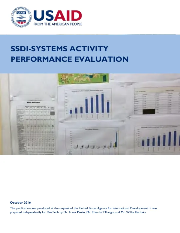 SSDI-systems final evaluation report