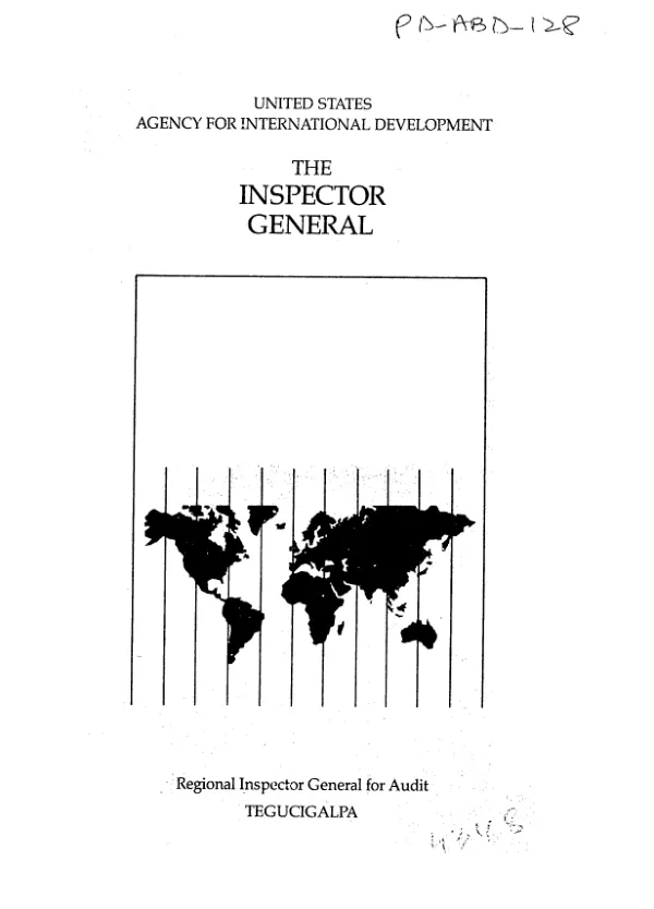Audit of USAID/Peru"s rural water systems and environmental sanitation project managed by the Ministry of Health, September 25, 1980 to June 30, 1989
