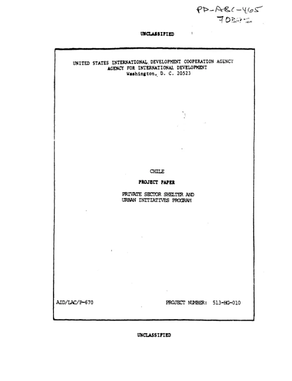 Private shelter and urban initiatives sector program