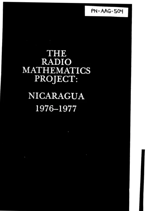 RADIO MATHEMATICS PROJECT; NICARAGUA, 1976-1977
