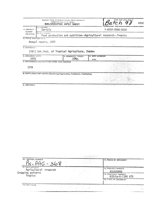 ANNUAL REPORT, 1977