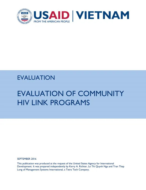 Evaluation of community HIV link programs