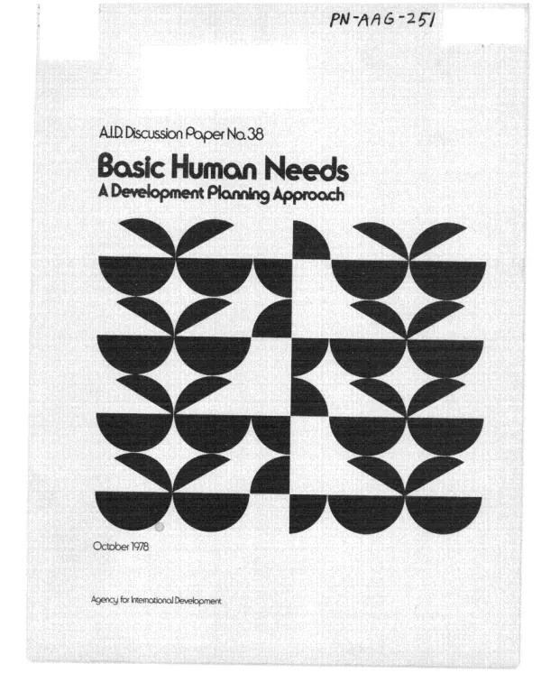 Basic human needs : a development planning approach