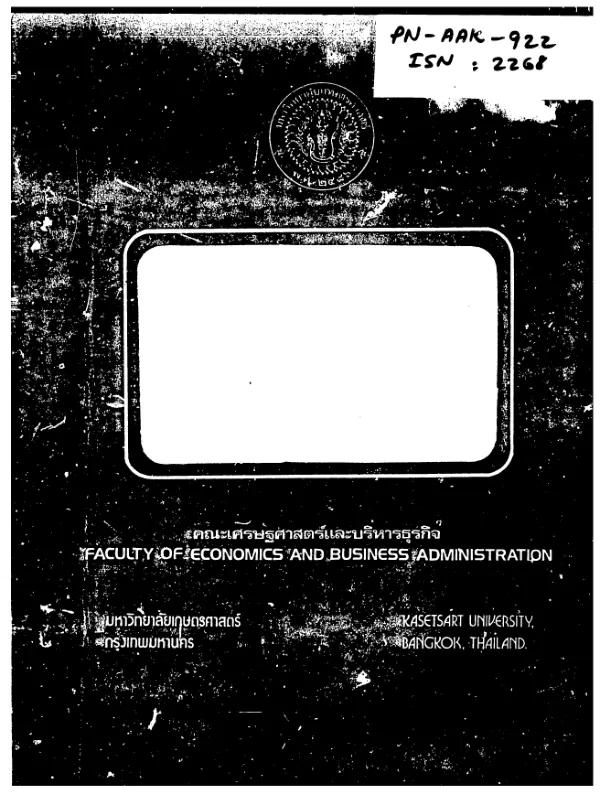 Basic baseline data on Lam Dom Noi land settlement, 1976