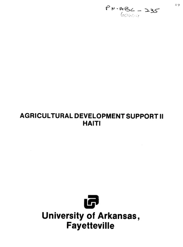 Evaluation of a FSR/E project : cost and benefits of research and extension