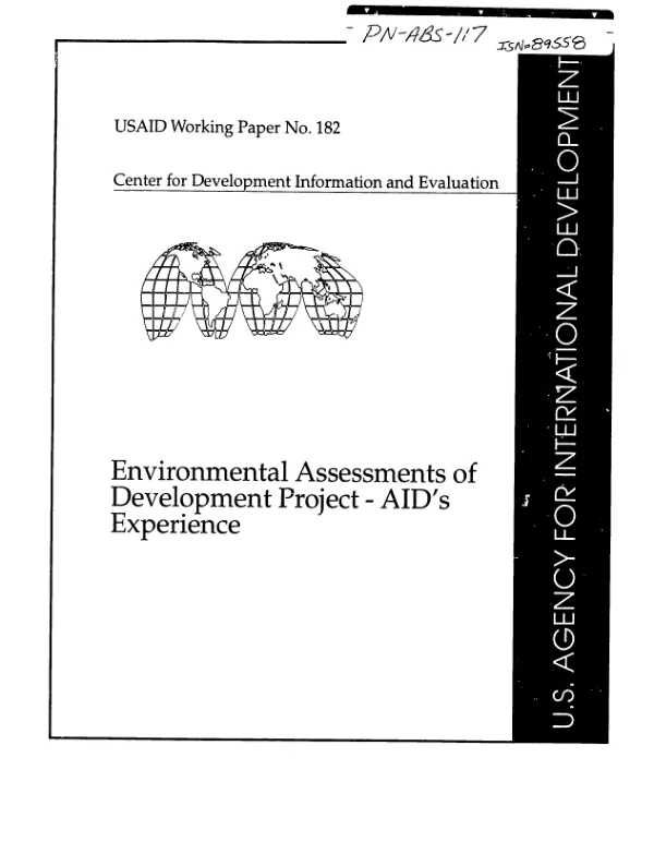 Environmental assessments of development projects : AID"s experience
