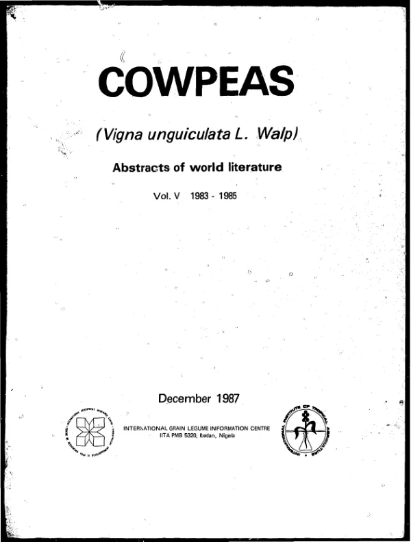 Cowpeas (Vigna unguiculata L. walp)