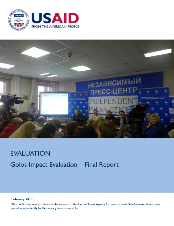 Golos impact evaluation : final report