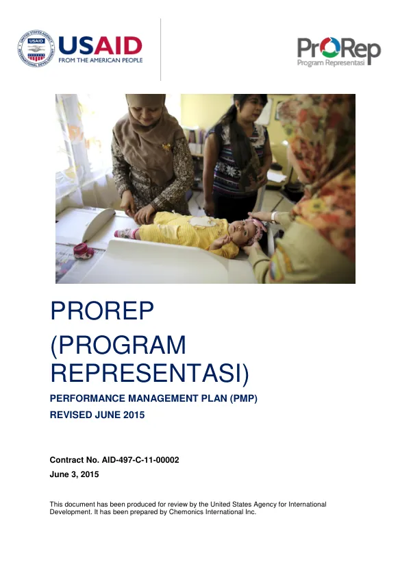 PROREP (PROGRAM REPRESENTASI) PERFORMANCE MANAGEMENT PLAN (PMP)- REVISED