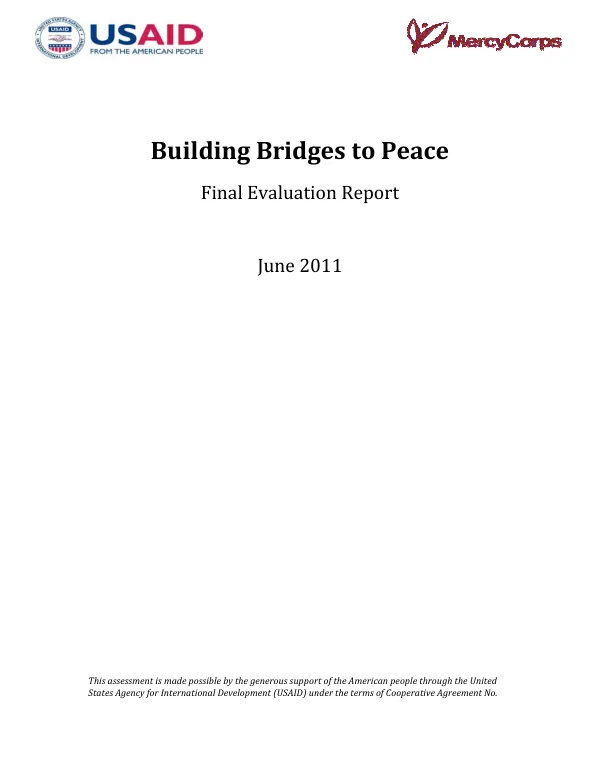 Building bridges to peace : final evaluation report