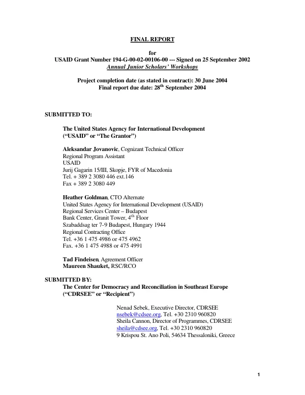 Final report : technical review of the peat II project = Rapport final : analyse technique du projet tourbe II