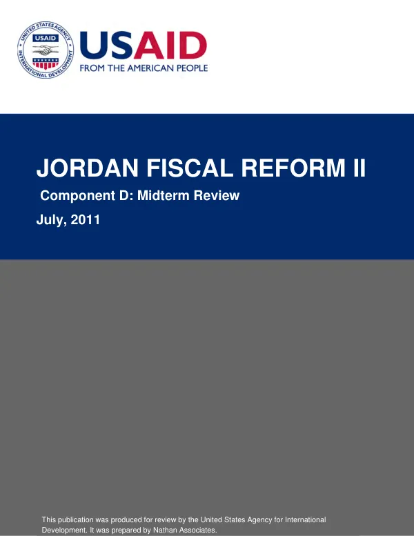 Jordan fiscal reform II (component D) : midterm review