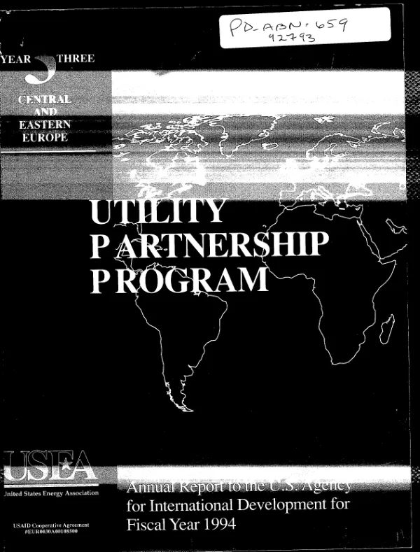 United States Energy Association : utility partnership program -- annual report to the US Agency for International Development : fiscal year 1994