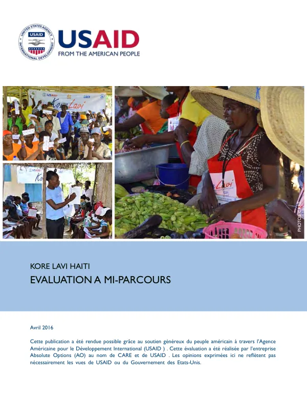 Kore lavi Haiti evaluation a mi-parcours