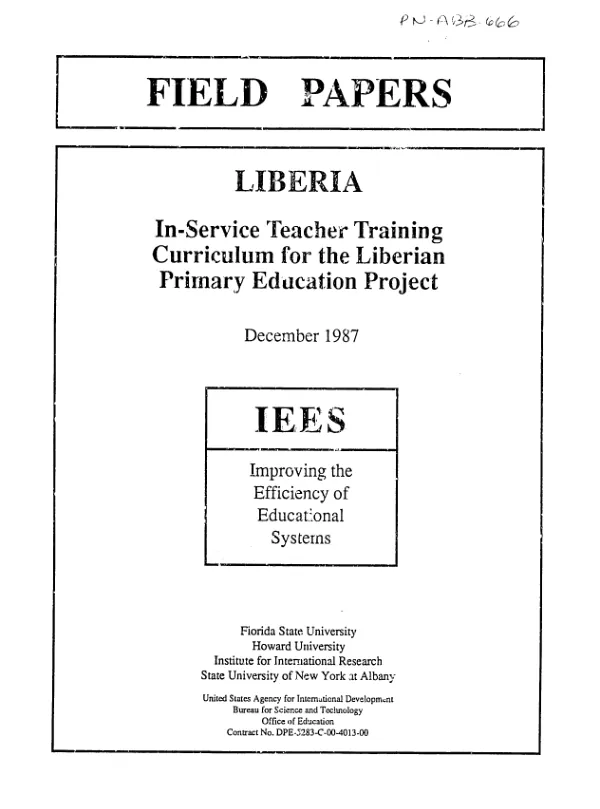 Improving educational quality for sustainable development in Africa